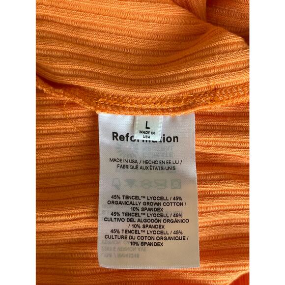 NEW NWT Reformation Bryleigh Knit Halter Top Tangerine Size Large - Picture 5 of 6